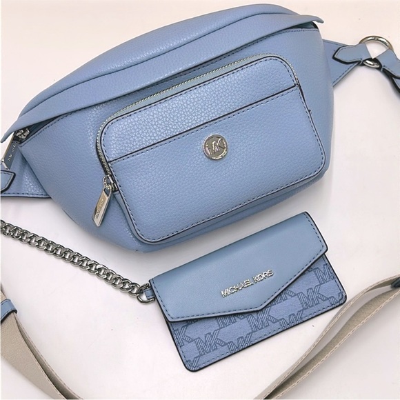 Michael Kors Handbags - Michael Kors Maisie Large Pebbled Leather 2-in-1 Sling Pack Fanny Pack Waist Bag